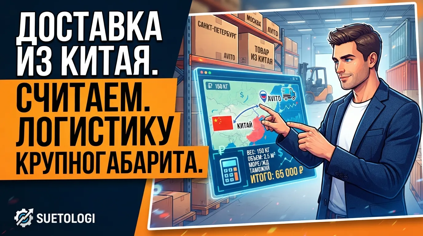 Как рассчитать затраты на логистику при доставке крупногабаритных товаров из Китая для продажи на Авито