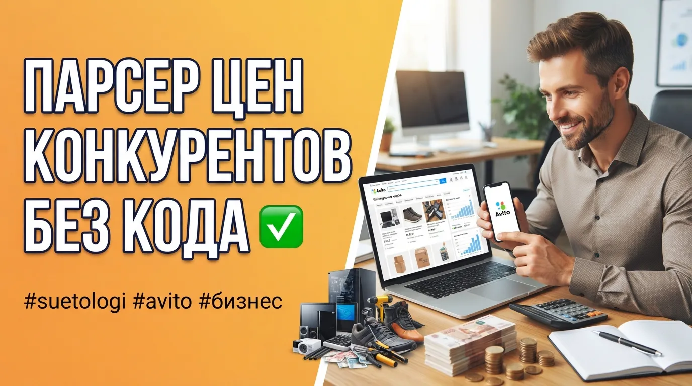 Автоматизация мониторинга цен конкурентов на Авито: как настроить простой парсер без навыков программирования